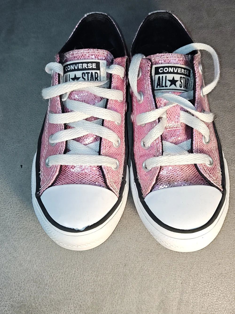 Converse Kids' Pink Sequin Chuck Taylor All Star Low Top